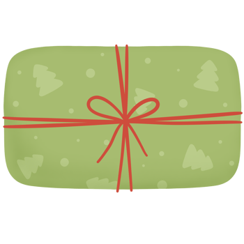 Green Christmas gift png