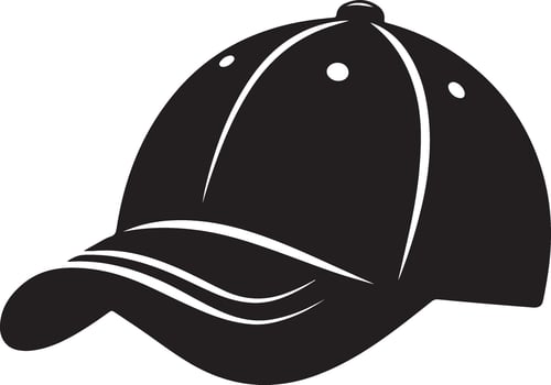 a black baseball cap on a white background vector