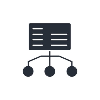 site map icon. .Editable stroke.linear style sign for use web design,logo.Symbol illustration. vector