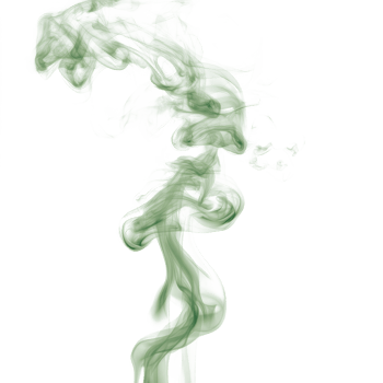 Isolated green smoke swirls rising against a transparent background for artistic and creative design purposes, green smoke steam isolated on transparent background png
