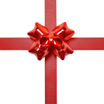 Bright red gift ribbon bow on a transparent surface perfect for special occasions and holiday celebrations, Red Gift Ribbon with Bow on transparent background png