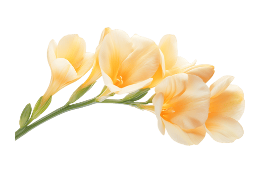 Freesia flower isolated on transparent background. png
