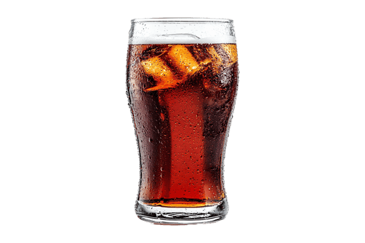 Glass of Coke isolated on transparent background. png