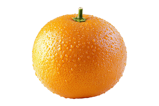 Vibrant orange fruit isolated on transparent background. png