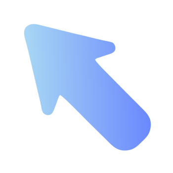 A large, gradient blue arrow points diagonally upwards png