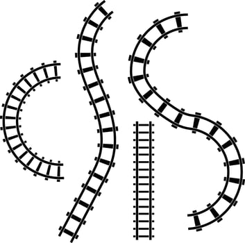 Railway line Track, Line Icon Illustration vector