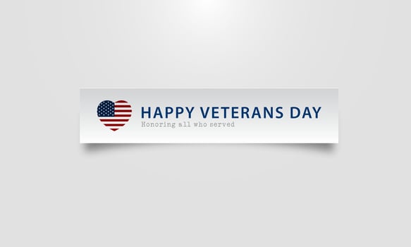 Happy Veterans Day United States of America background illustration with sticker and paper cut style vector