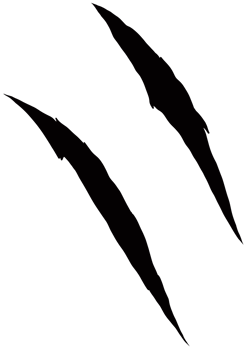 Two black claw scratches png