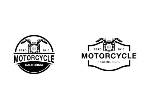 Vintage Motorcycle Logo Design. Motorcycle Club Logo vector