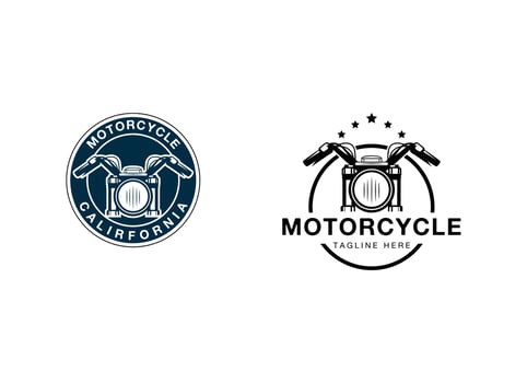 Vintage Motorcycle Club California Logo Design vector