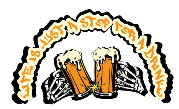 Life is just a stop for a drink sticker png