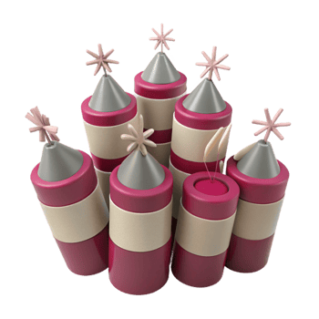 Colorful Fireworks Illustration 3D Render of Festive Celebration png