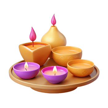 Candles on a Tray A Festive Tabletop Display png
