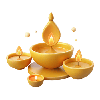 Golden Candles and Floating Orbs png