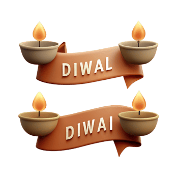 Diwali Celebration with Lit Diyas png