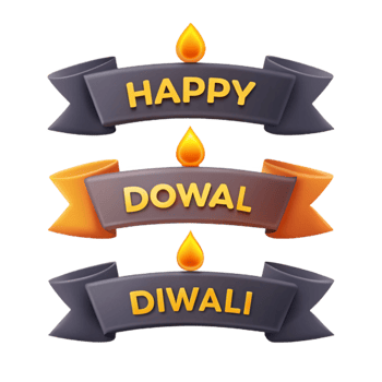 Happy Diwali Festival Banners with Flames png