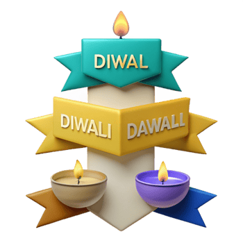 Diwali Celebration Lights, Decorations, and Festivities png