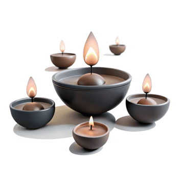 Floating Candles in Bowls A Decorative and Relaxing Ambiance png
