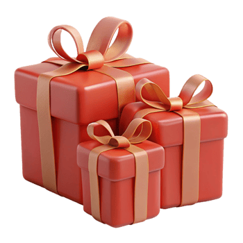 Red Gift Boxes with Gold Ribbon png