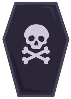 Coffin icon simple icon in flat style illustration isolated on white background. vector