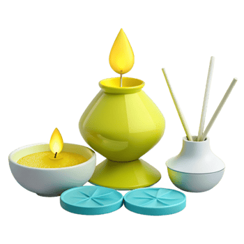Scented Candles and Diffuser Set Home Fragrance Decor png