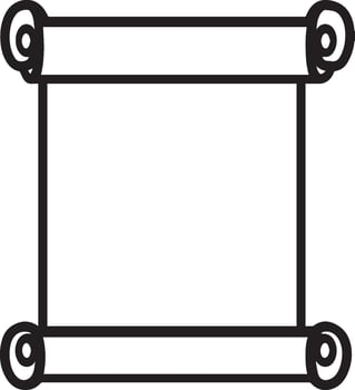 a scroll paper linear icon vector
