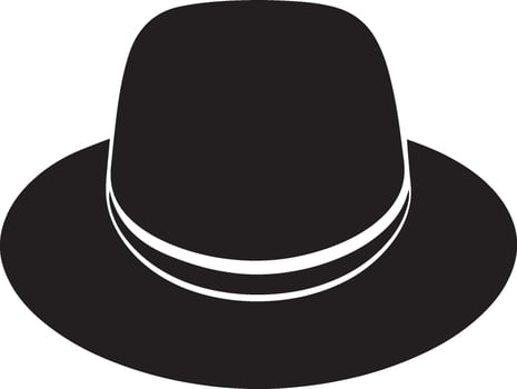 a black hat icon vector