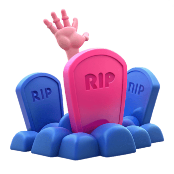 Cartoon Hand Reaching From Grave, 3D Rendering png