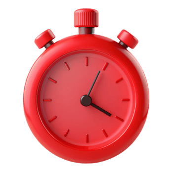 Red Stopwatch Timekeeping Device png