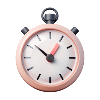 Pink Stopwatch with Black Hands png