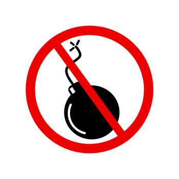 Explosive prohibition sign png