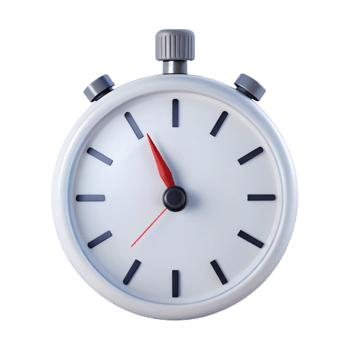 White Stopwatch with Red Second Hand png