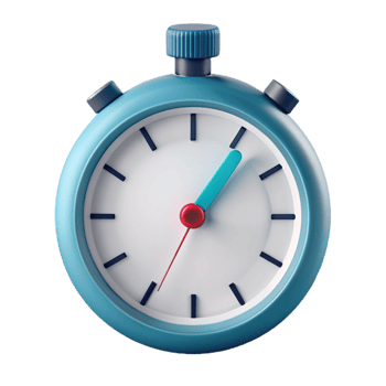 Blue Stopwatch with Red and Blue Hands png