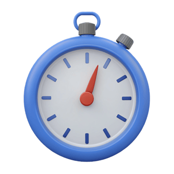 Blue Stopwatch Timer Illustration png