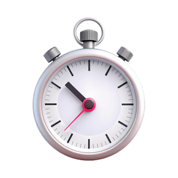 Silver Stopwatch with Pink Second Hand png