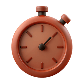 Orange Stopwatch Timer Illustration png