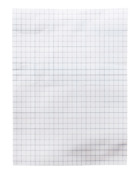 Blank checkered paper sheet isolated on transparent background png