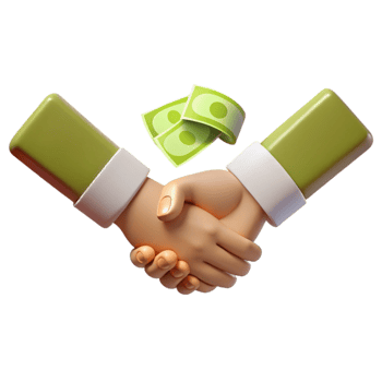 Handshake Deal - Money and Agreement Concept png