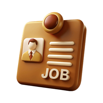 3D Rendered Icon of a Job ID Card with a Profile Picture png