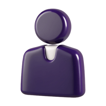 Purple 3D Person Icon png