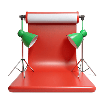 Red Backdrop with Lights for Product Photography png