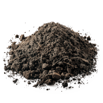 Pile of soil isolate on transparency background png