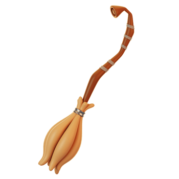 3d render halloween icon concept. 3d render broomstick png