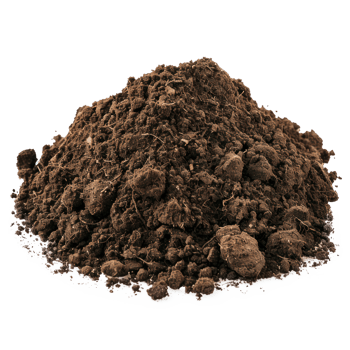 Pile of soil isolate on transparency background png