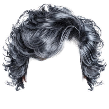 Modern Stylish men kinky hair wig, fashionable hairstyle isolate on transparency background png