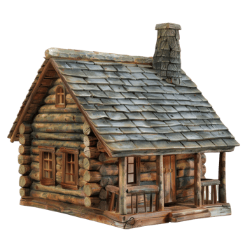Log Cabin isolate on transparency background png