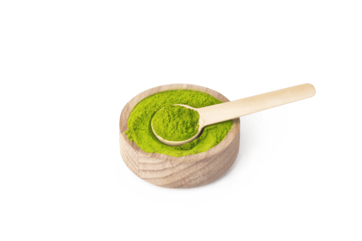 Wheat grass with wooden shovel, detox superfood, isolated on white or transparent background png