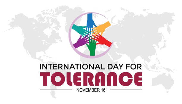 International Day for Tolerance is observed every year on November. People Awareness concept. background, placard, banner template illustration design. vector