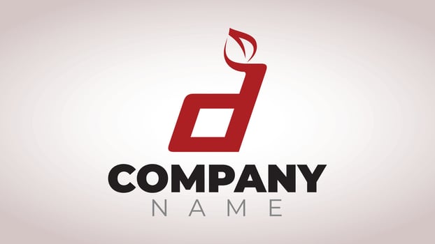 Logo leaf D company brand vector