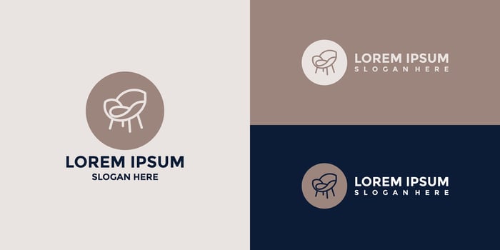 interior logo with minimalist style vector